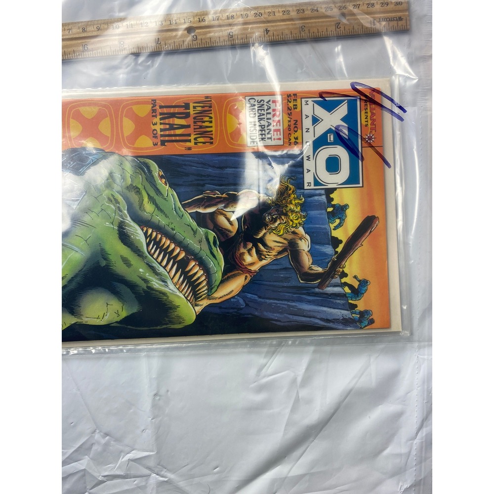 X O Manowar "Vengeance Trail" Part 3 of 3 Comic Book Feb 1994 Valiant FREE Card